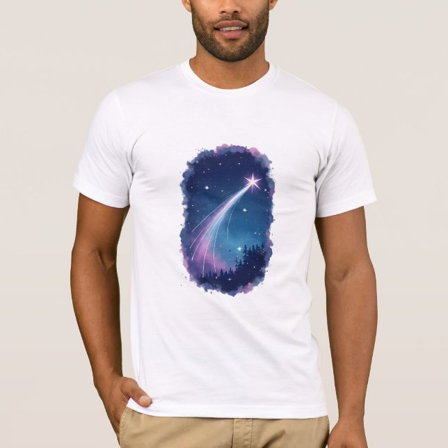 Celestial Shooting Star Magic T Shirt (Framsida)