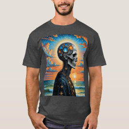 Celestial Skeleton Sunset Art Shirt T