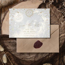 Celestial skriven i Stars Photo Bröllop Spara Datumet