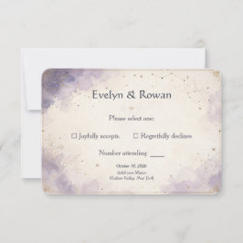 Celestial skriven i stjärnorna RSVP-kort Tack Kort