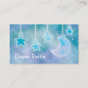Celestial Sky Galaxy Baby Shower Blöja Lotteri Tilläggskort
