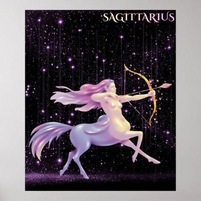 Celestial Skytten – Astrologi Konst Poster (Framsidan)