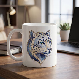 Celestial Snöleopardmugg Lyxlinje Konst Kaffemugg