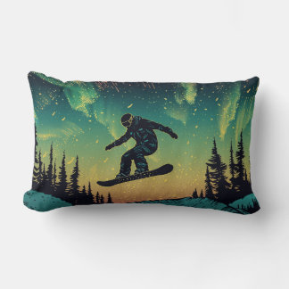 Celestial Snowboarder Dekorativ kudde