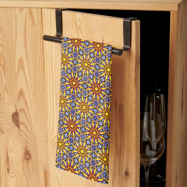 Celestial Sol Flowers Kökshandduk (Thirds Fold)