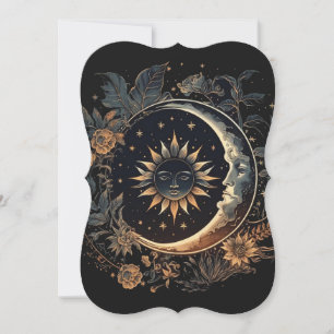 Celestial Sol & Måne Anteckningskort