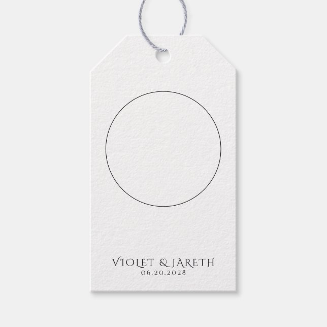 Celestial Sol Måne Bröllop Sticker Presentetikett (Framsidan)