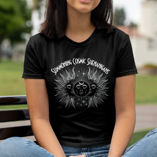 Celestial Sol & Måne Cosmic Shenanigans Wiccan T Shirt