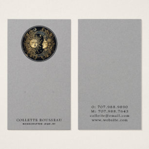 Celestial Sol Måne judelry Visning Visitkort