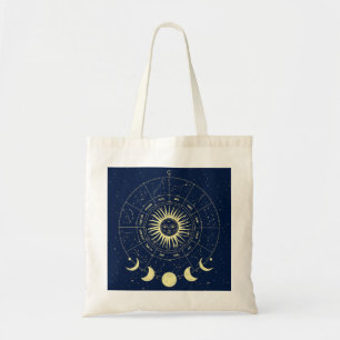 Celestial Sol Måne Phases Zodiac Tygkasse