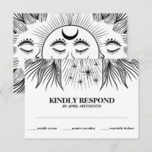 Celestial Sol Måne Stjärnor Boho Handfastning RSVP