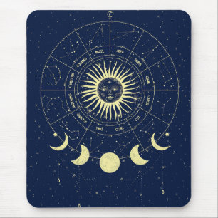 Celestial Sol Månefaser Zodiak Musmatta