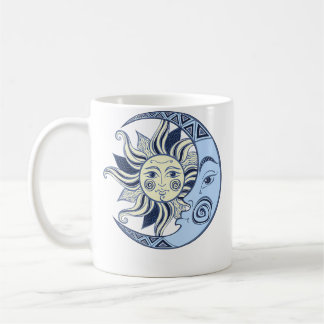 Celestial Sol Och Måne Boho Kaffemugg