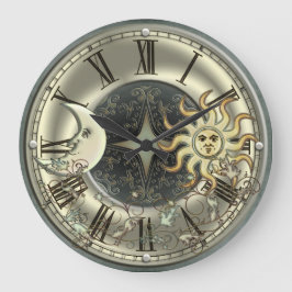 Celestial Sol och Måne-muskel Stor Klocka