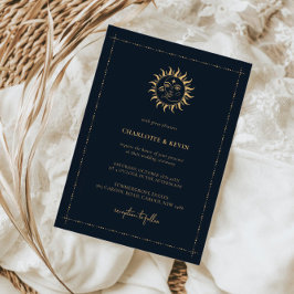 Celestial Sol och Måne Mystic Wedding bjudande in Inbjudningar