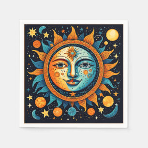 Celestial Sol och Måne Sweatshirt Pappersservett