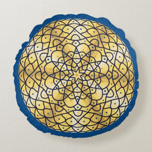 Celestial Sol Round Pillow Rund Kudde