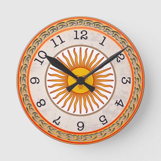 Celestial Sol Round Wall Clock Rund Klocka (Framsida)
