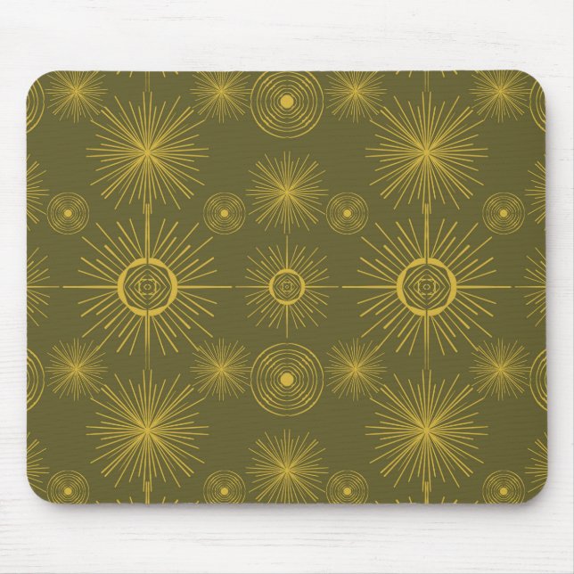 Celestial Sol Stars Oliv grönt Musmatta (Framsidan)