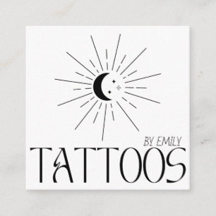Celestial Sol Tatto Salon Fyrkantigt Visitkort