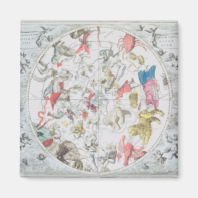 Celestial som visar tecken på Zodiac Magnet (Framsidan)