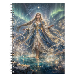 Celestial Sorceress Notebook – Mystical Blue Anteckningsbok