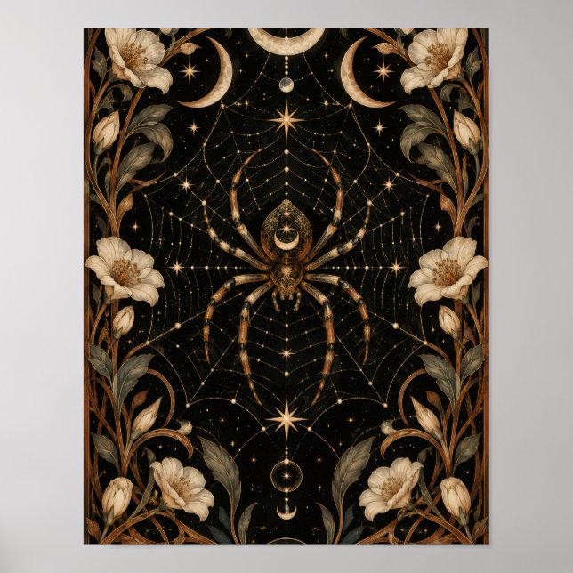 Celestial spindel stjärnbild webb Halloween Poster (Framsidan)