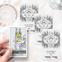 Celestial Spirit Sol & Måne Black & White Trendig Casinokort