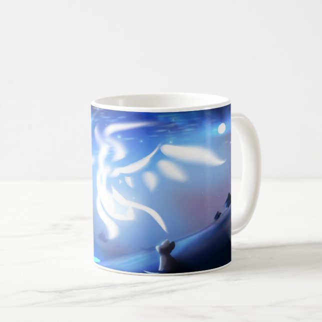 Celestial Spiriträv Drömlik natthimmel Fantasykons Kaffemugg (Framsida höger)
