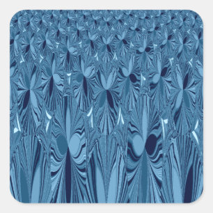Celestial Splendor: Iridescent Blue Ro Design Fyrkantigt Klistermärke