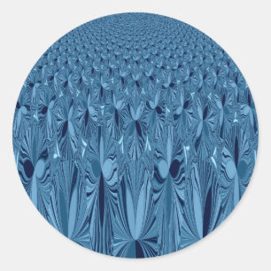 Celestial Splendor: Iridescent Blue Ro Design Runt Klistermärke