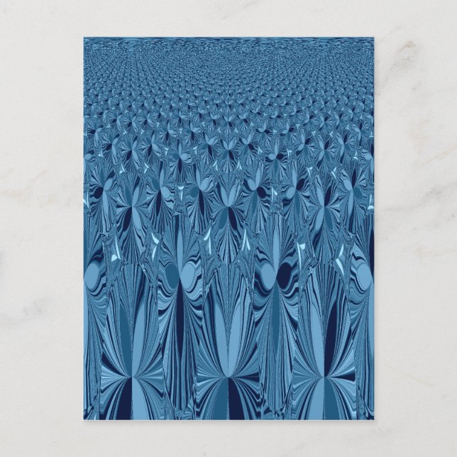 Celestial Splendor: Iridescent Blue Ro Design Vykort (Framsida)