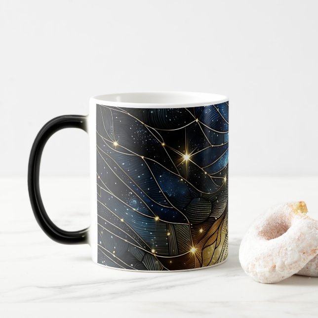 Celestial Stached Glass Art mugg (Med munk)