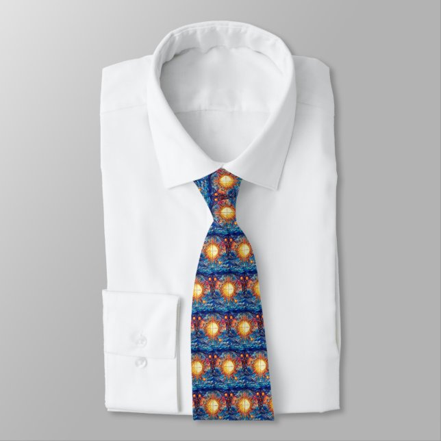 Celestial Stached Glass Neck Tie Slips (Bunden)