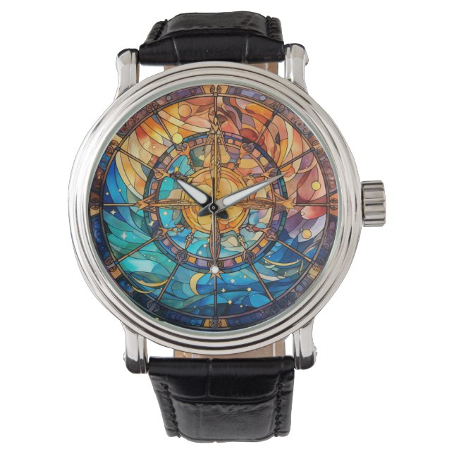 Celestial Stached Glass Watch Armbandsur (Framsida)