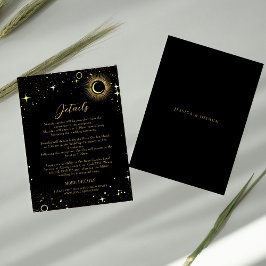 Celestial Star Dust Black Bröllop Tilläggskort