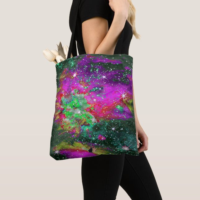 Celestial Star Fält Tote Bag Tygkasse (Närbild)