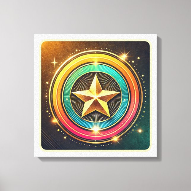 Celestial Star Glow Canvastryck (Framsida)