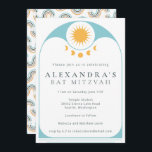 Celestial Star Sol Gult Blue Modern Bat mitzvah Inbjudningar<br><div class="desc">Gulten Celestial Star Blue Modern Bat mitzvah bjudande</div>
