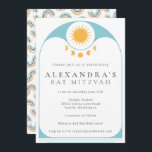 Celestial Star Sol Gult Blue Modern Bat mitzvah Inbjudningar<br><div class="desc">Gulten Celestial Star Blue Modern Bat mitzvah bjudande</div>