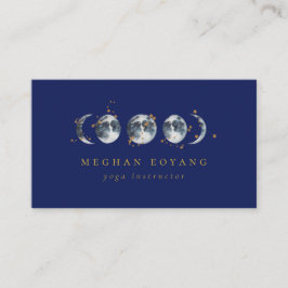 Celestial Starry Måne fas| Tonfiskblått Visitkort