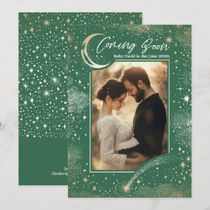 Celestial Starry Natt komma snart Photo Gravid Meddelande