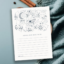 Celestial Starry Night Advice for Morsa Baby Showe Tilläggskort