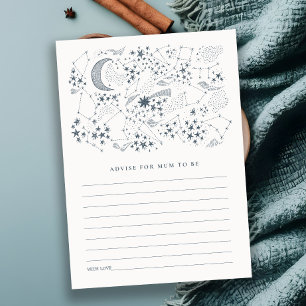 Celestial Starry Night Advice for Morsa Baby Showe Tilläggskort
