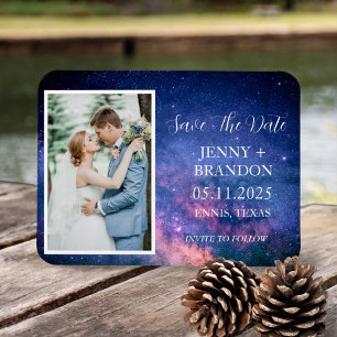 Celestial Starry Night Himlar Galaxy Photo Romanti Magnet