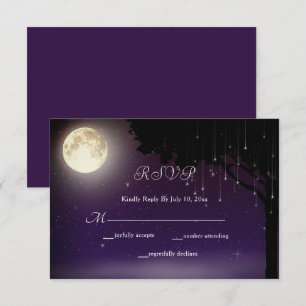 Celestial Starry Night Träd String Ljus Bröllop OSA Kort