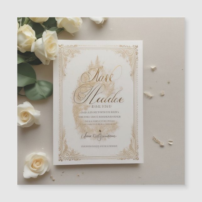 Celestial Starry Night Wedding bjudande (Framsida)