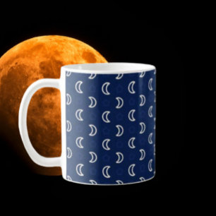 Celestial Stars & Moon Classic Mugg – Marinblå