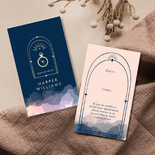 Celestial Stars Tarot Hair Stylist Beauty Tidsbeställning Kort