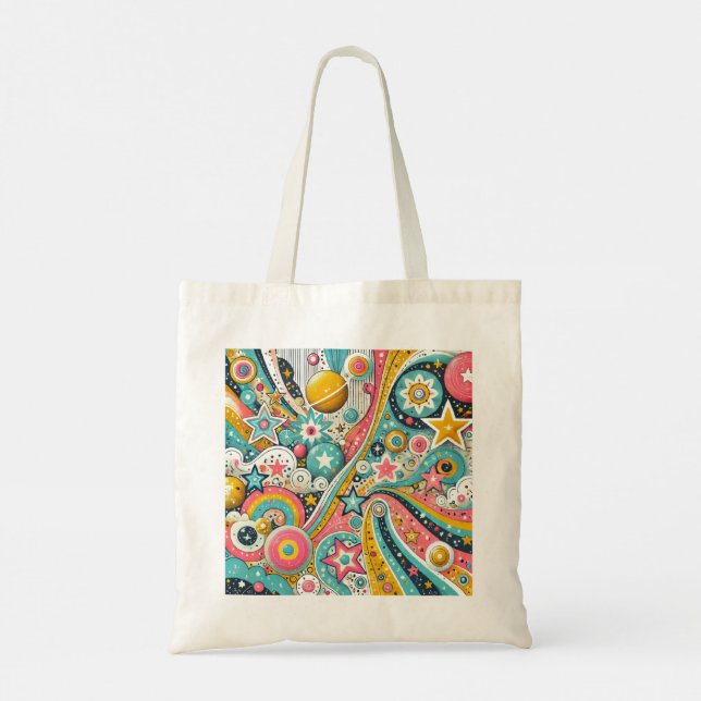’Celestial Stollig’ Tote Bag Tygkasse (Baksida)
